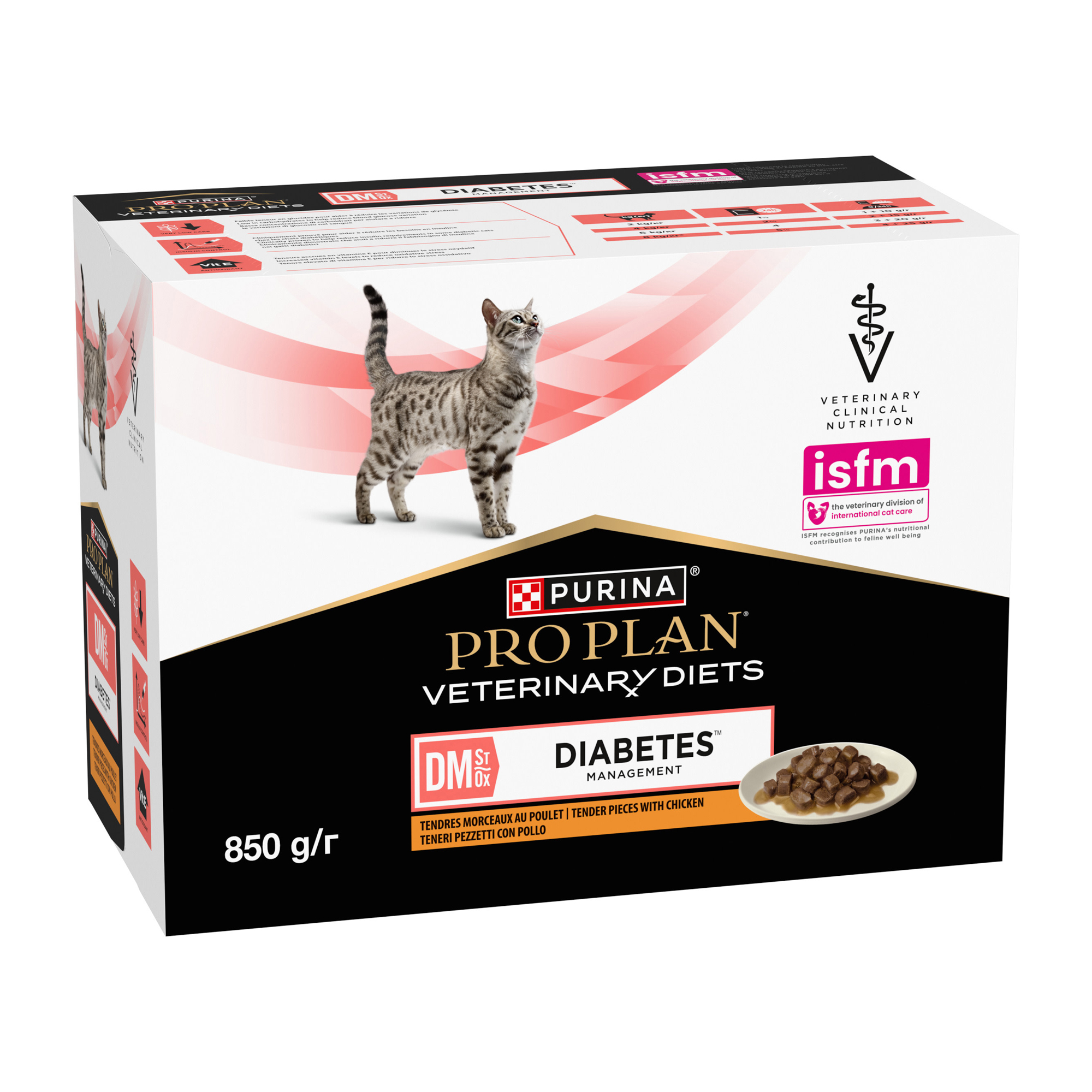 Purina Pro Plan Veterinary Diets DM Diabetes Management - Gatto - Pouch Pollo
