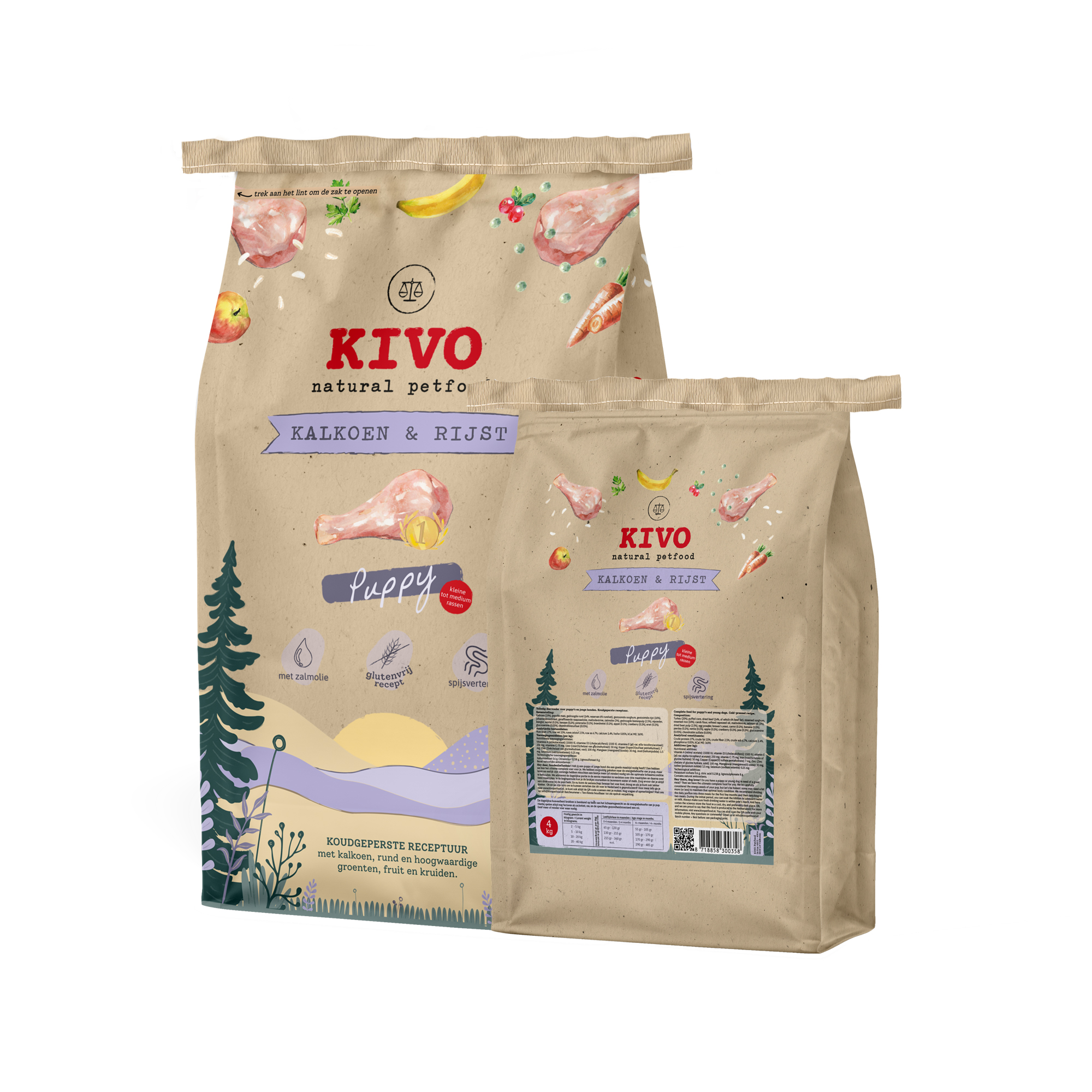 Kivo Pute & Reis Puppy Glutenfrei