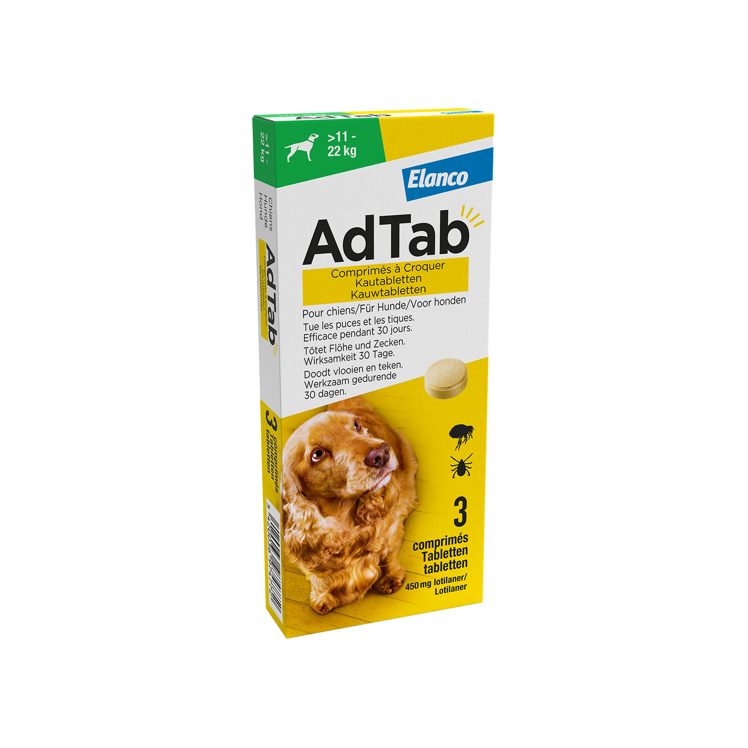 AdTab 450 mg - 11-22 kg - 3 comprimés DE/BE/FR
