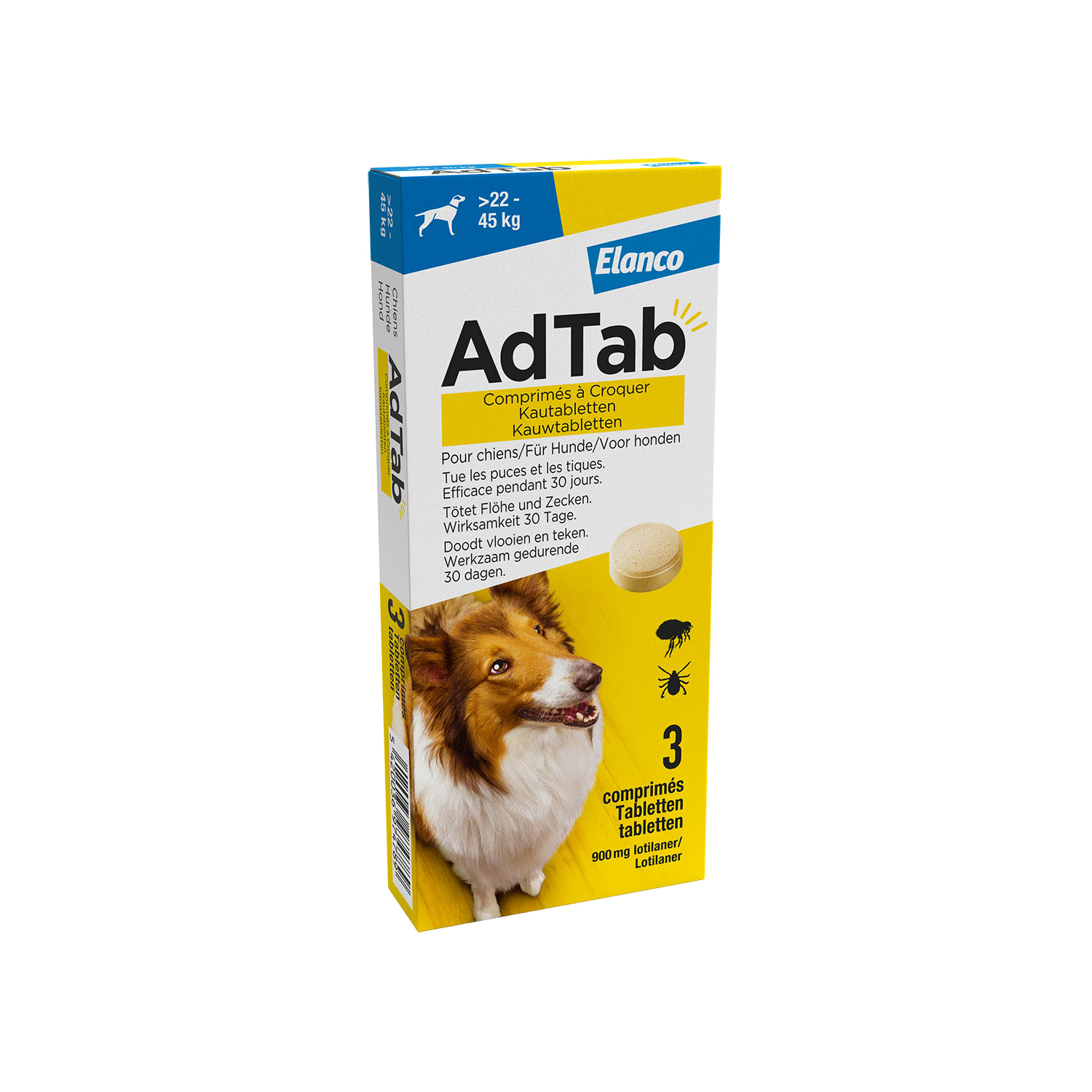 AdTab 900 mg - 22-45 kg - 2 x 3 tabletten 