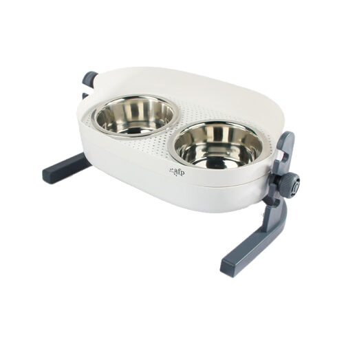 AFP Pet-3 In 1 Elevated Double Dinner - Food and Drink Bowl