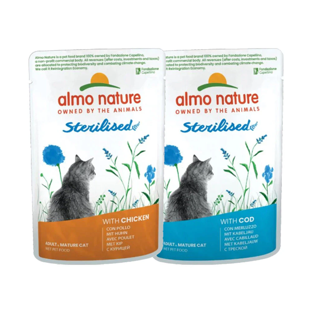 Almo Nature Sterilised - Sachet - Cabillaud et Poulet