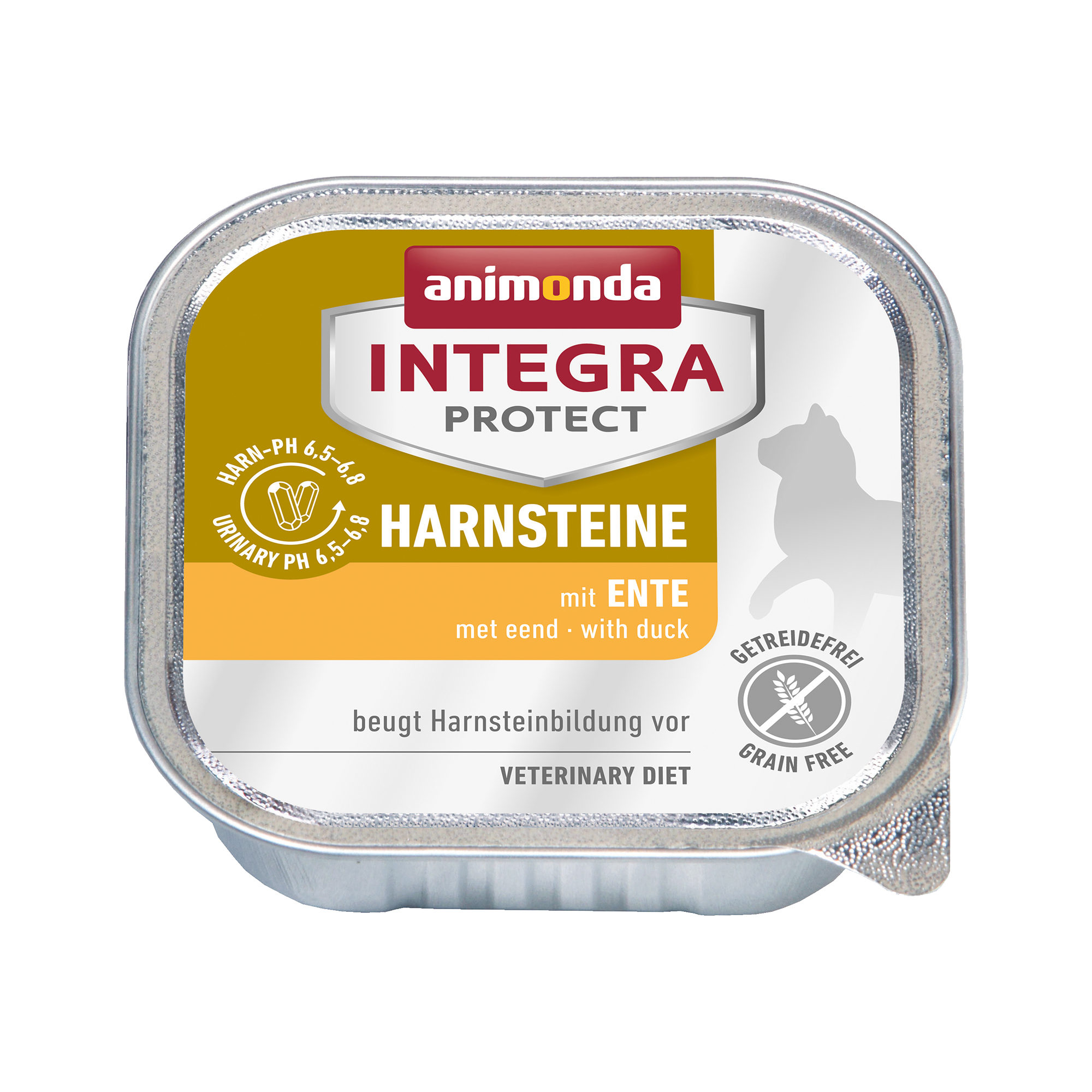 Animonda Integra Protect Harnsteine Katzenfutter - Schälchen - Ente - 16 x 100 g