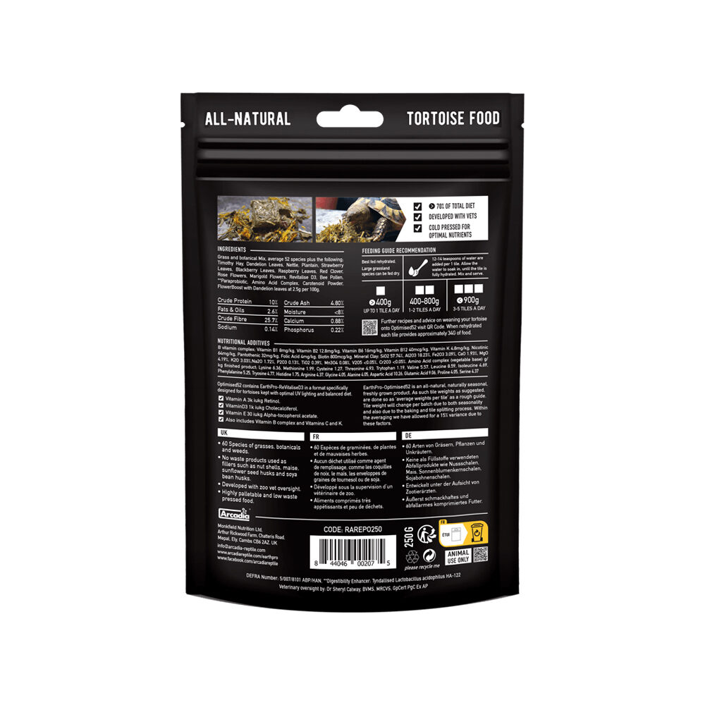 Arcadia Friskpresset Skildpaddefoder