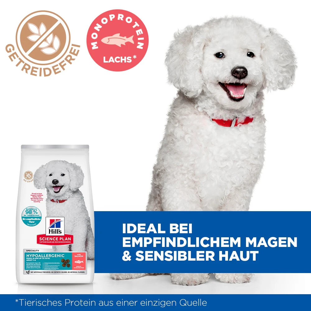 Hill's Science Plan Hypoallergenes Hundefutter für kleine und Mini-Hunde - Lachs
