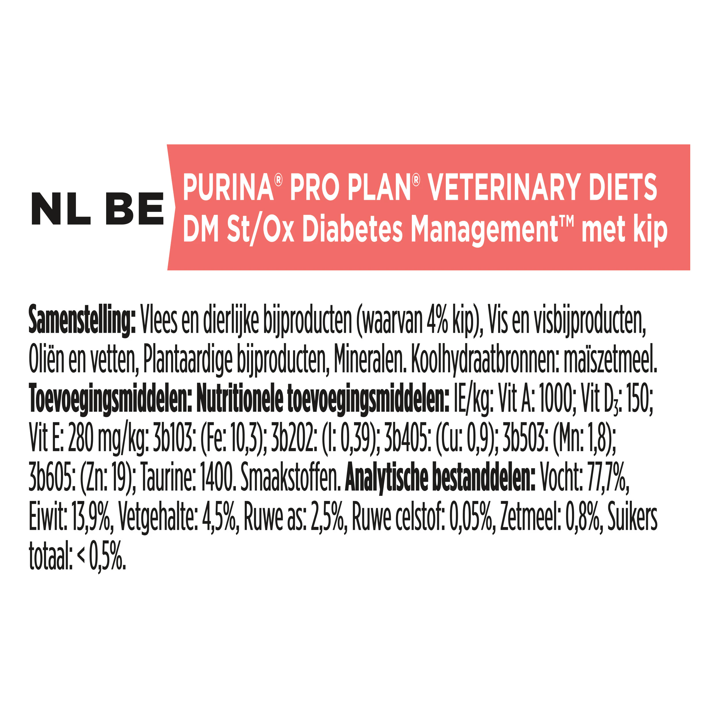 Purina Pro Plan Veterinary Diets DM Diabetes Management - Kat - Pouch Kip