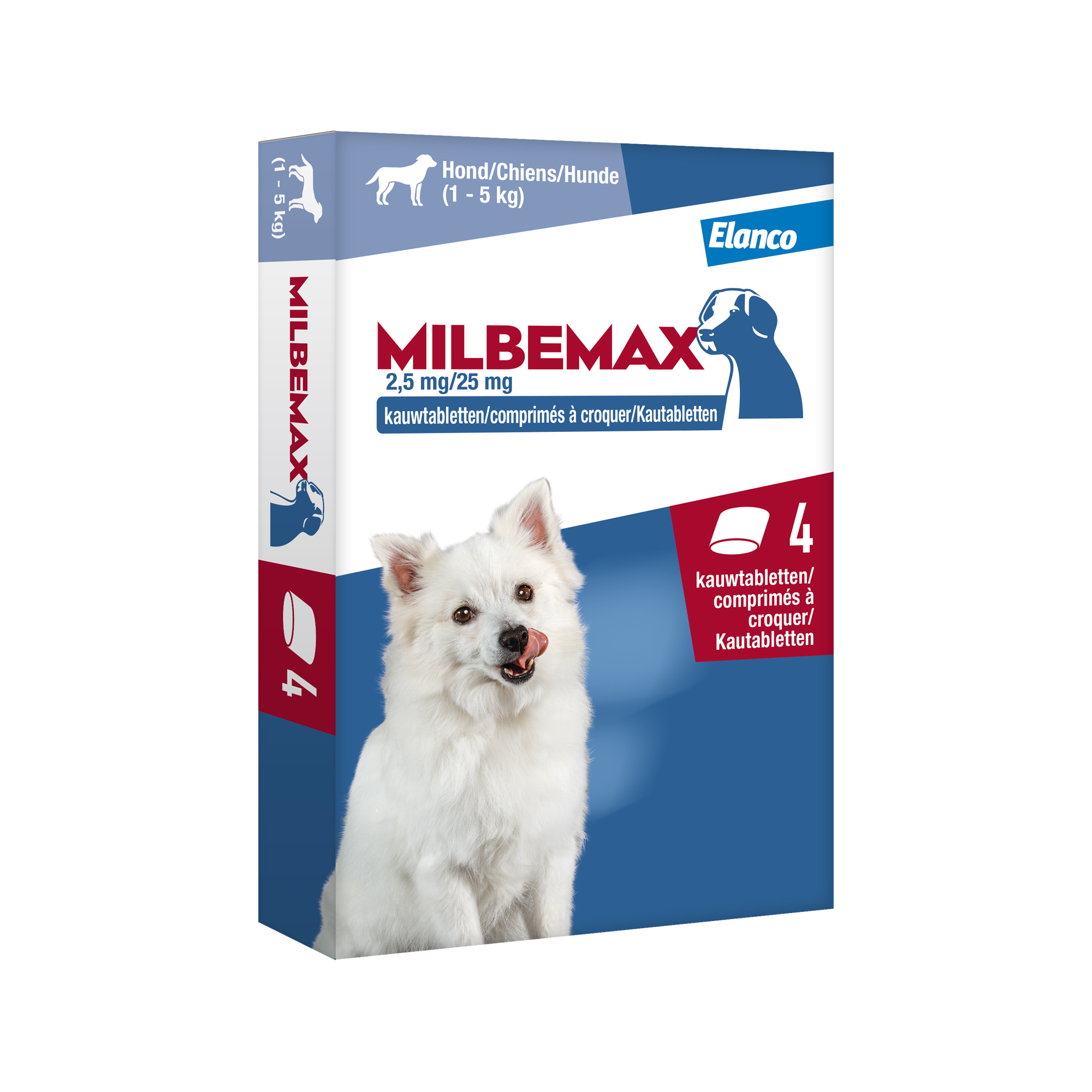 Milbemax Kauwtabletten - kleine hond - 4 tabl.