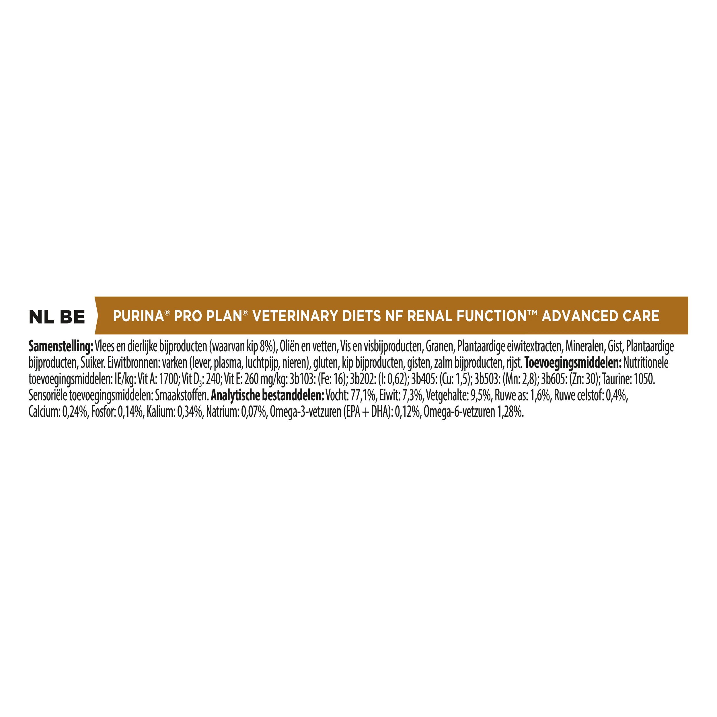 Purina Pro Plan Veterinary Diets NF Advanced Care Renal Function - Kat - Pouch Kip