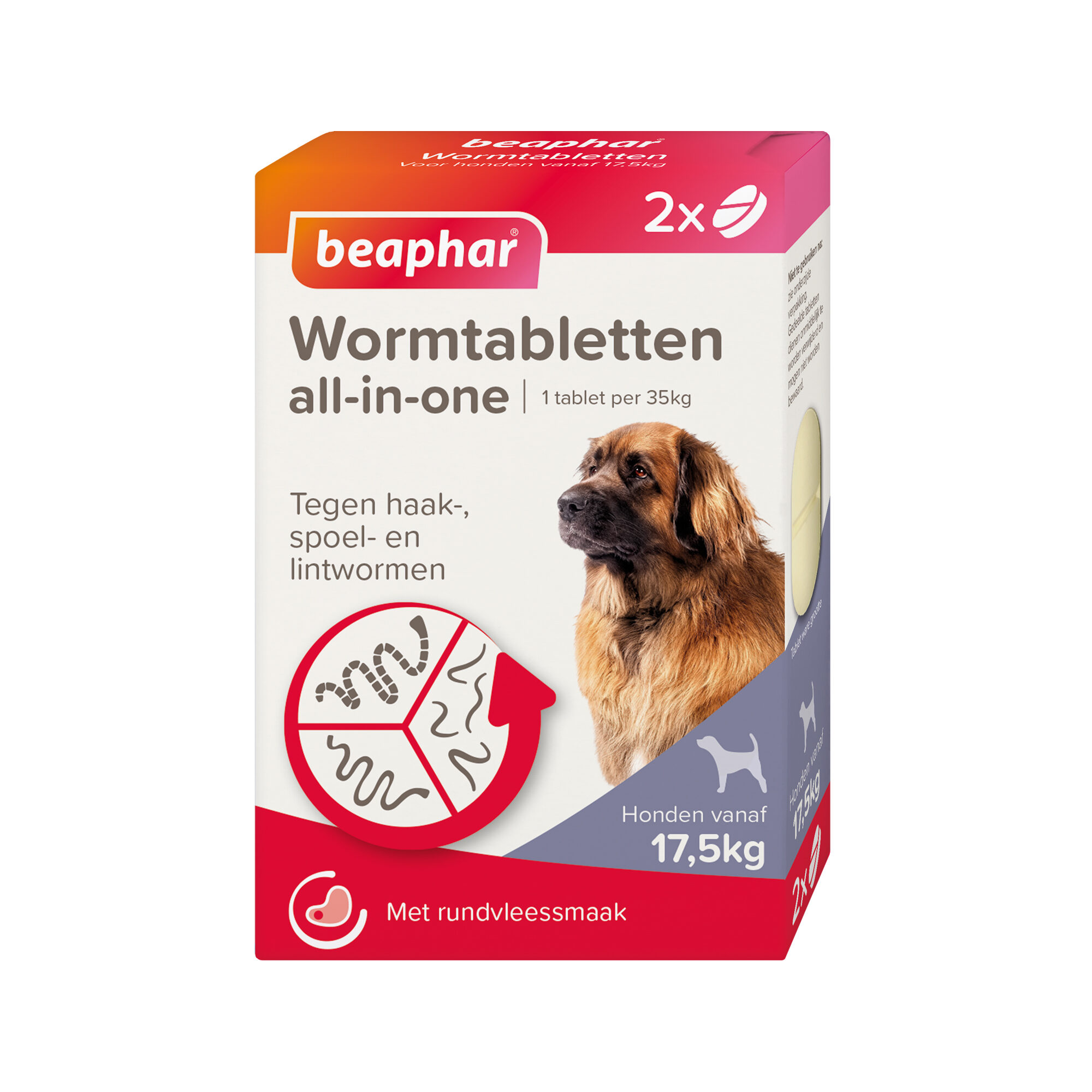 Beaphar Wormtabletten All-in-One Hond 17,5-70 kg - 2 Tabletten