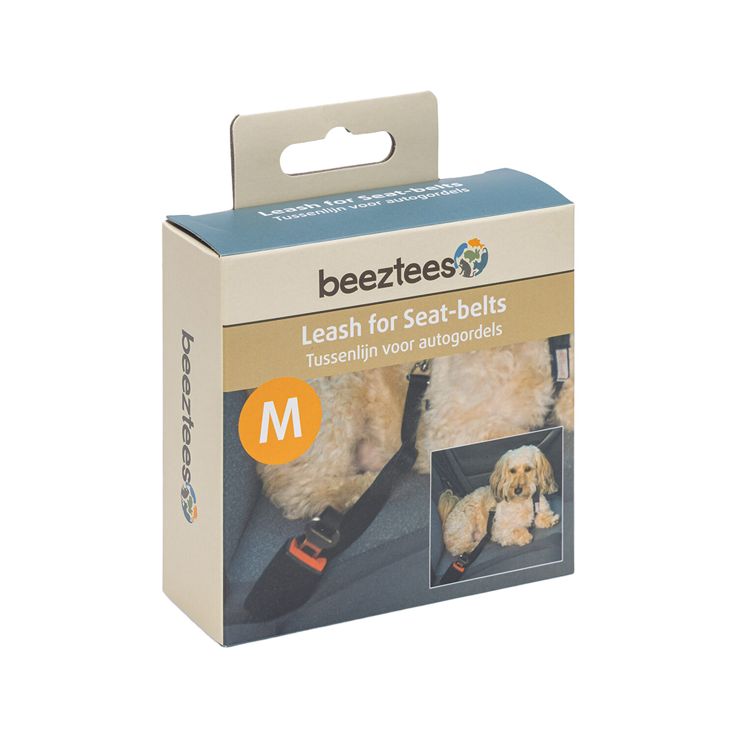 Beeztees Ceinture de Sécurité pour Chien - M - Noir - 1 pièce