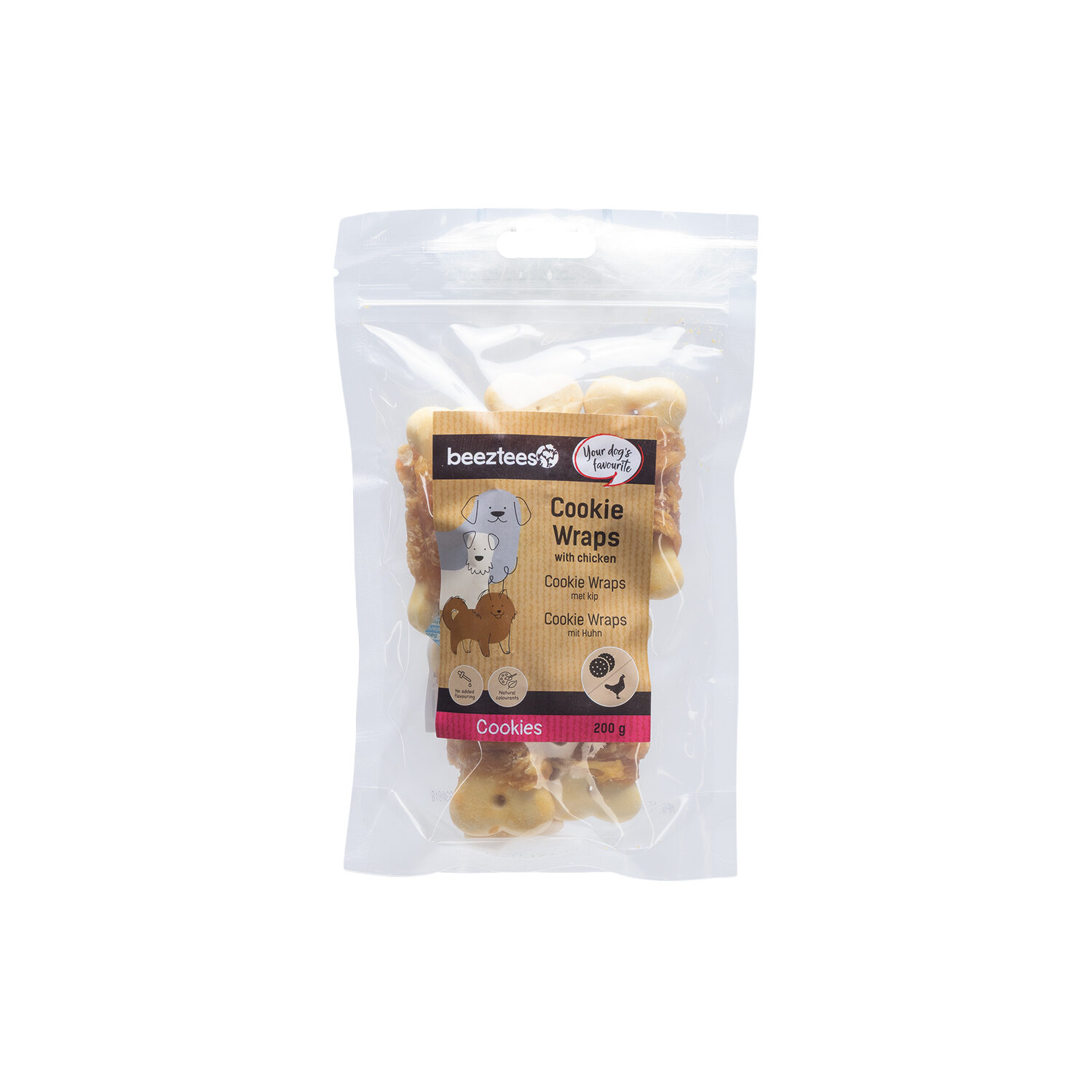 Beeztees Cookie Wraps avec Poulet - L - 200 g