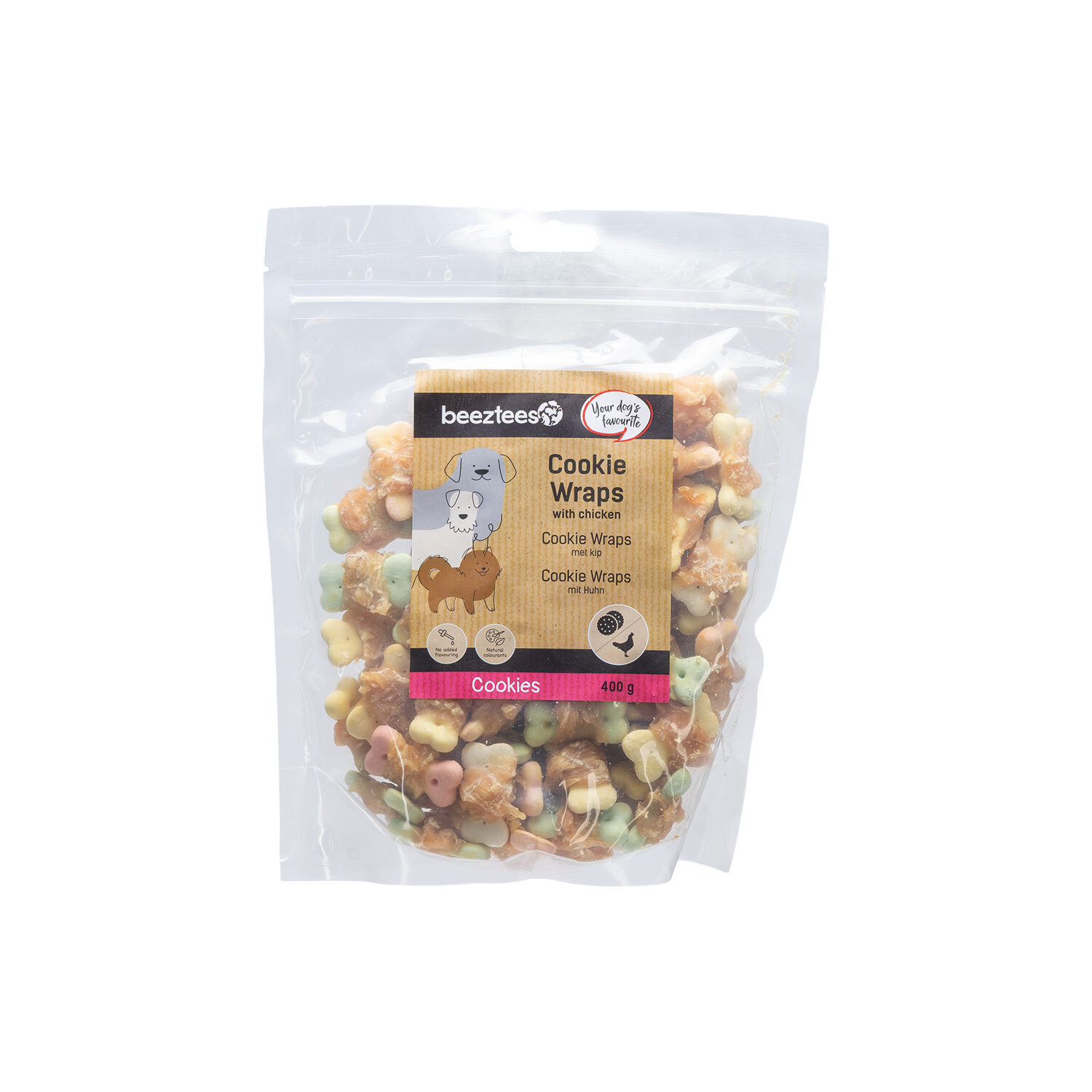 Beeztees Cookie Wraps avec Poulet - S - 400 g