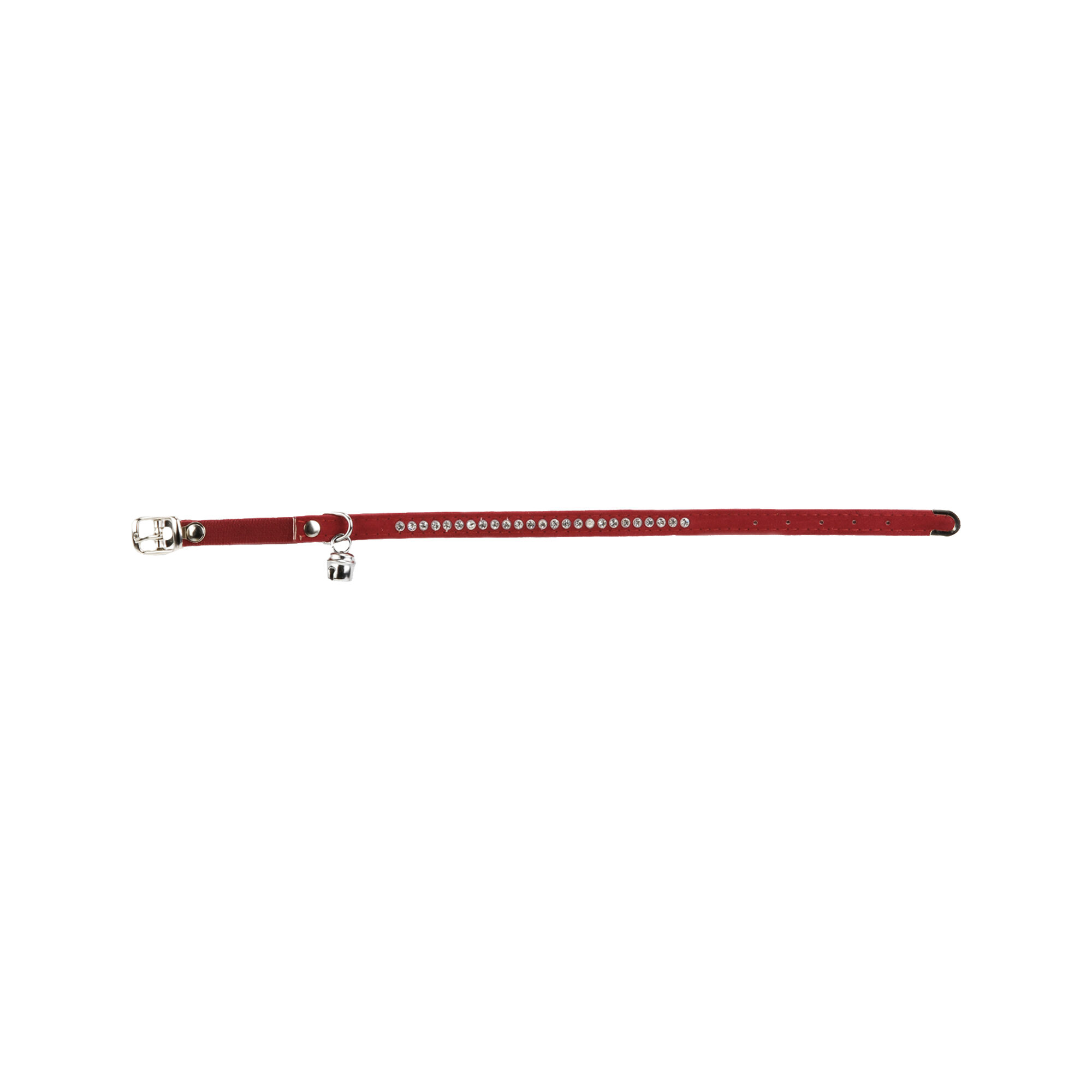 Beeztees Kattenhalsband Swarovski - Rood - 24,5-30 cm x 1 mm