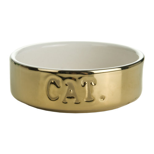 Beeztees Gold Cat Food Bowl