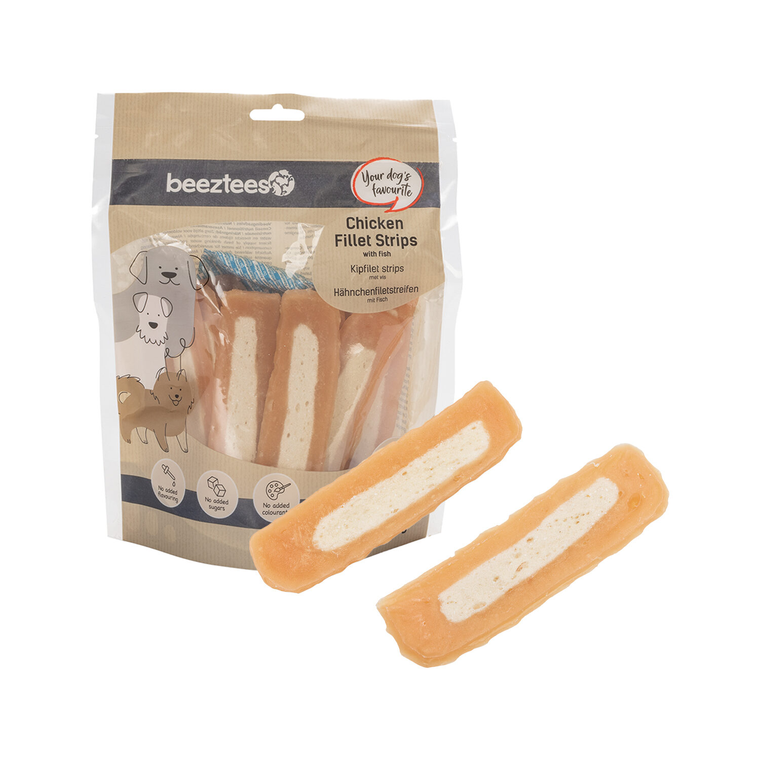 Beeztees Kip Strips met Vis - 400 g