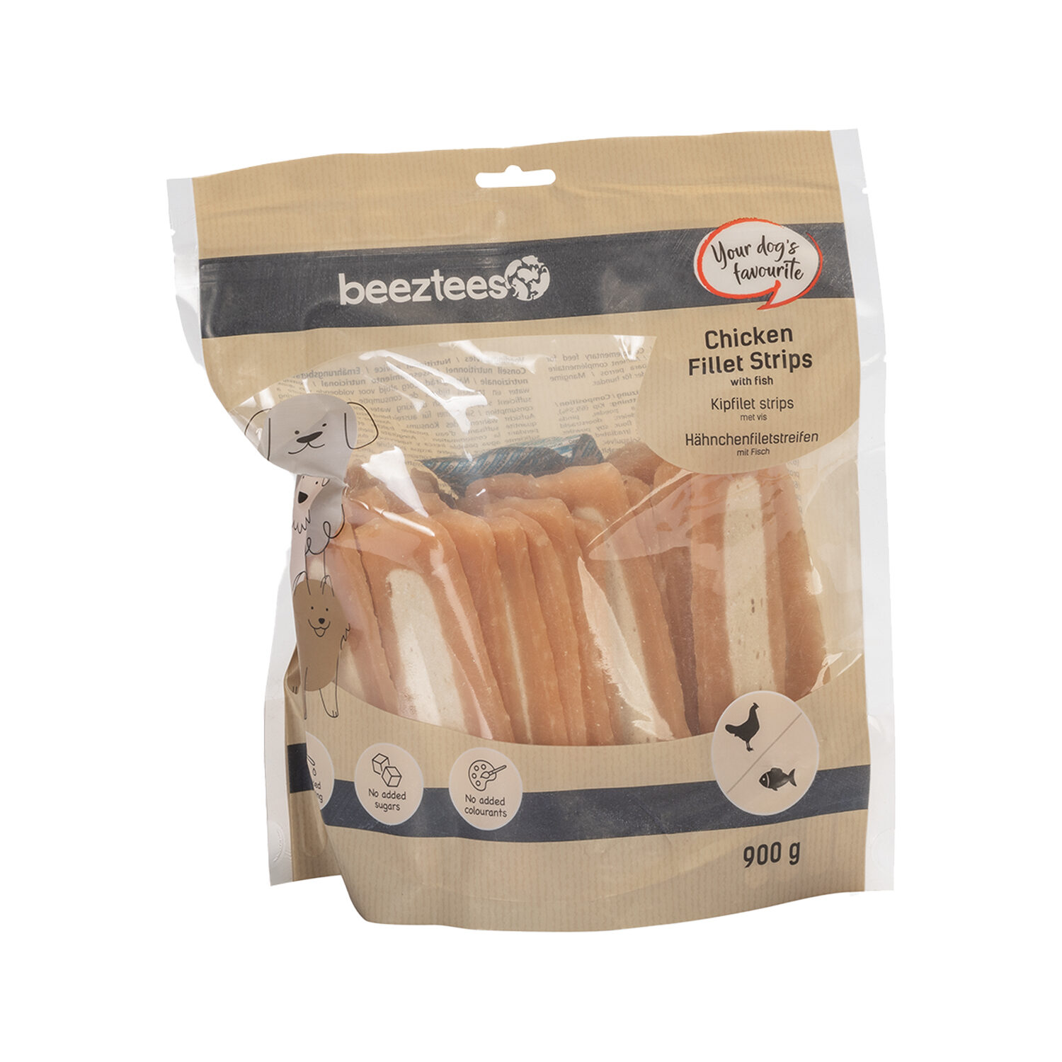 Beeztees Kip Strips met Vis - 900 g