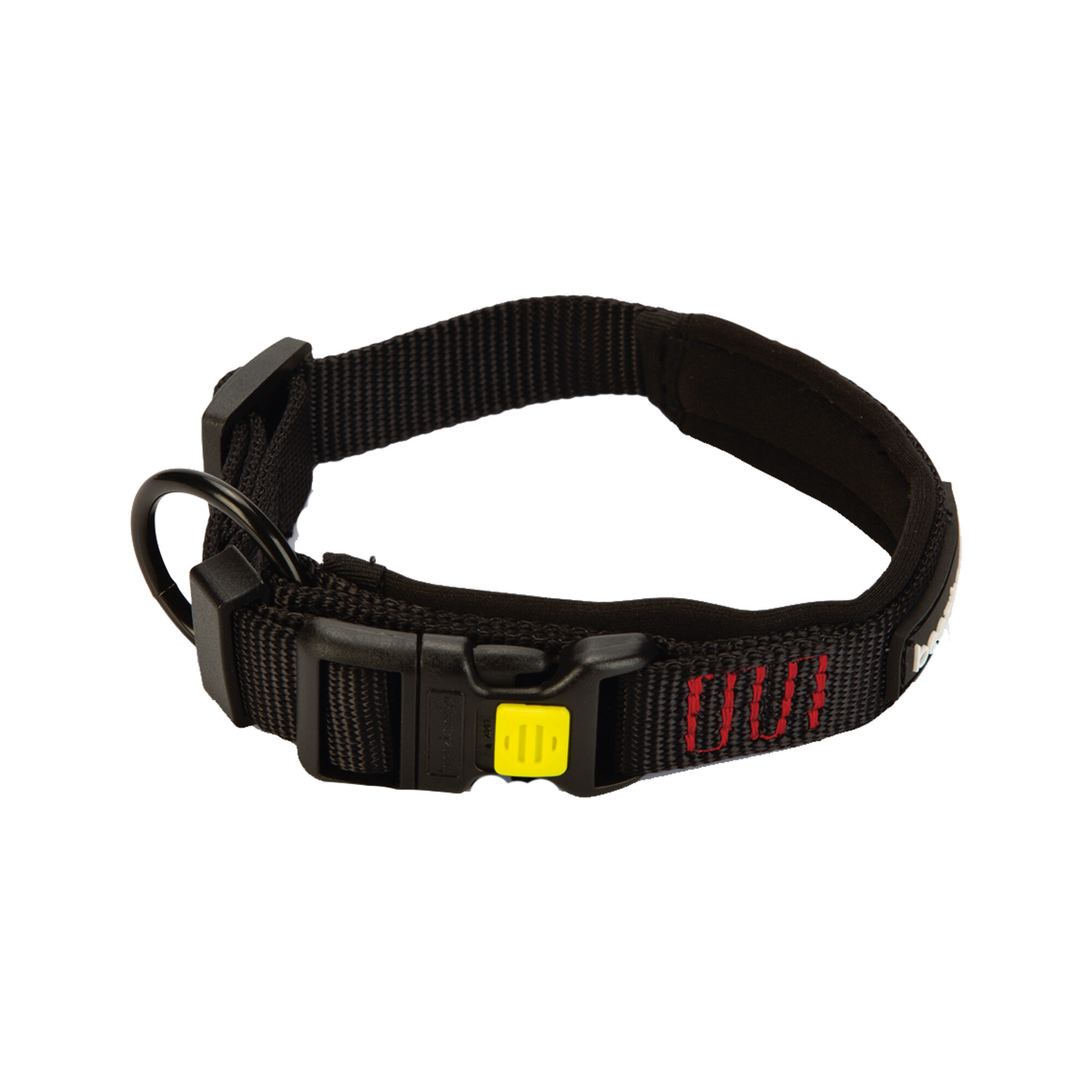 Beeztees Parinca Premium - Hondenhalsband - Nylon - Zwart- 30-35 cm x 20