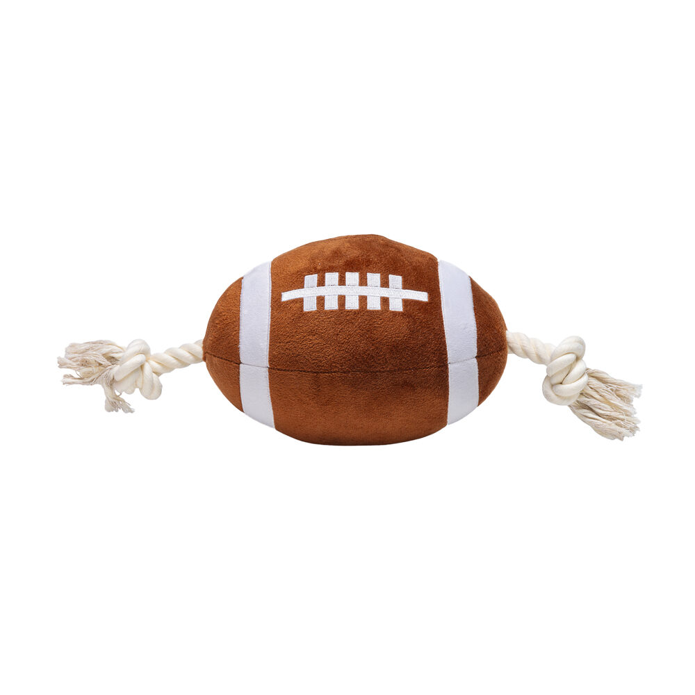 Beeztees Rugbybold med Reb - 37 cm