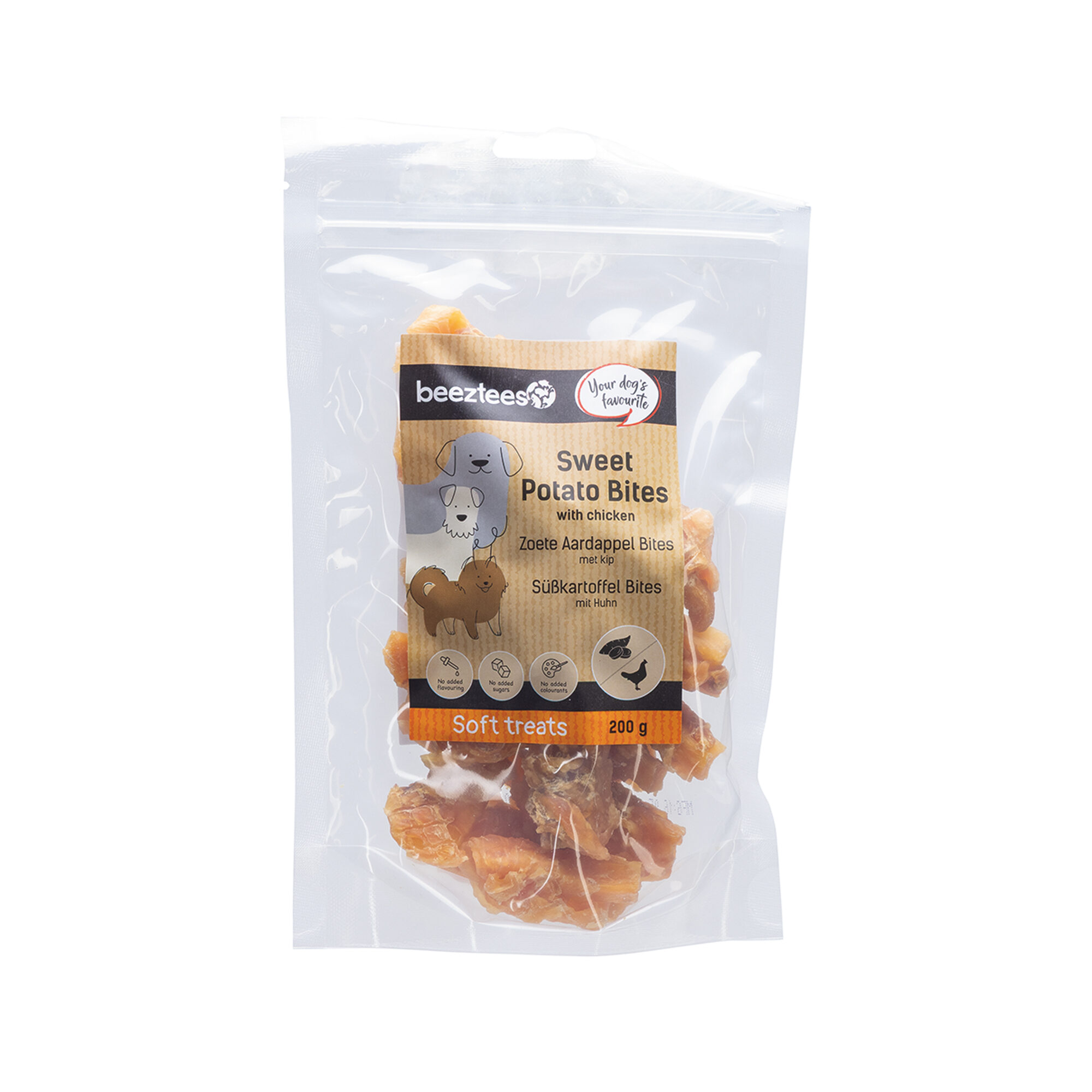 Beeztees Bouchées de Patate Douce - Poulet - 200 g