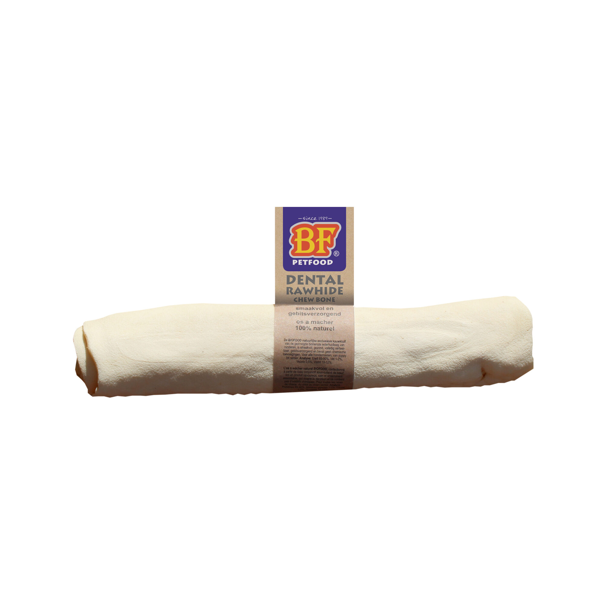 Biofood Tyggeben Rawhide Dental - Rulle - Large - 3 x 1 stk