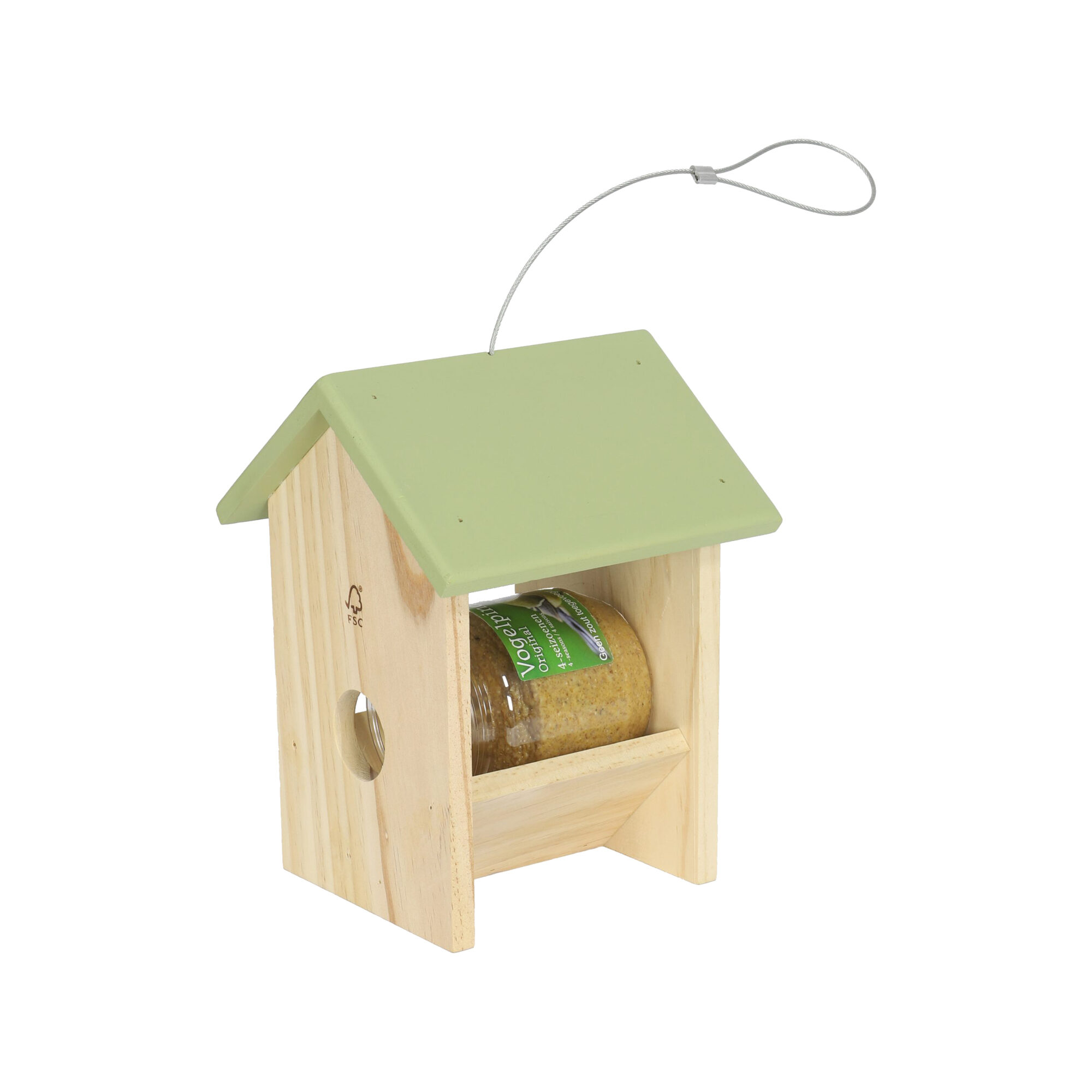 Boon Peanut Butter Jar Holder Wood Hanging