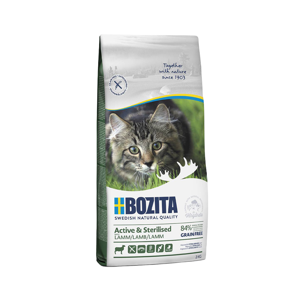 Bozita Active & Sterilised – Lamm –  2 kg
