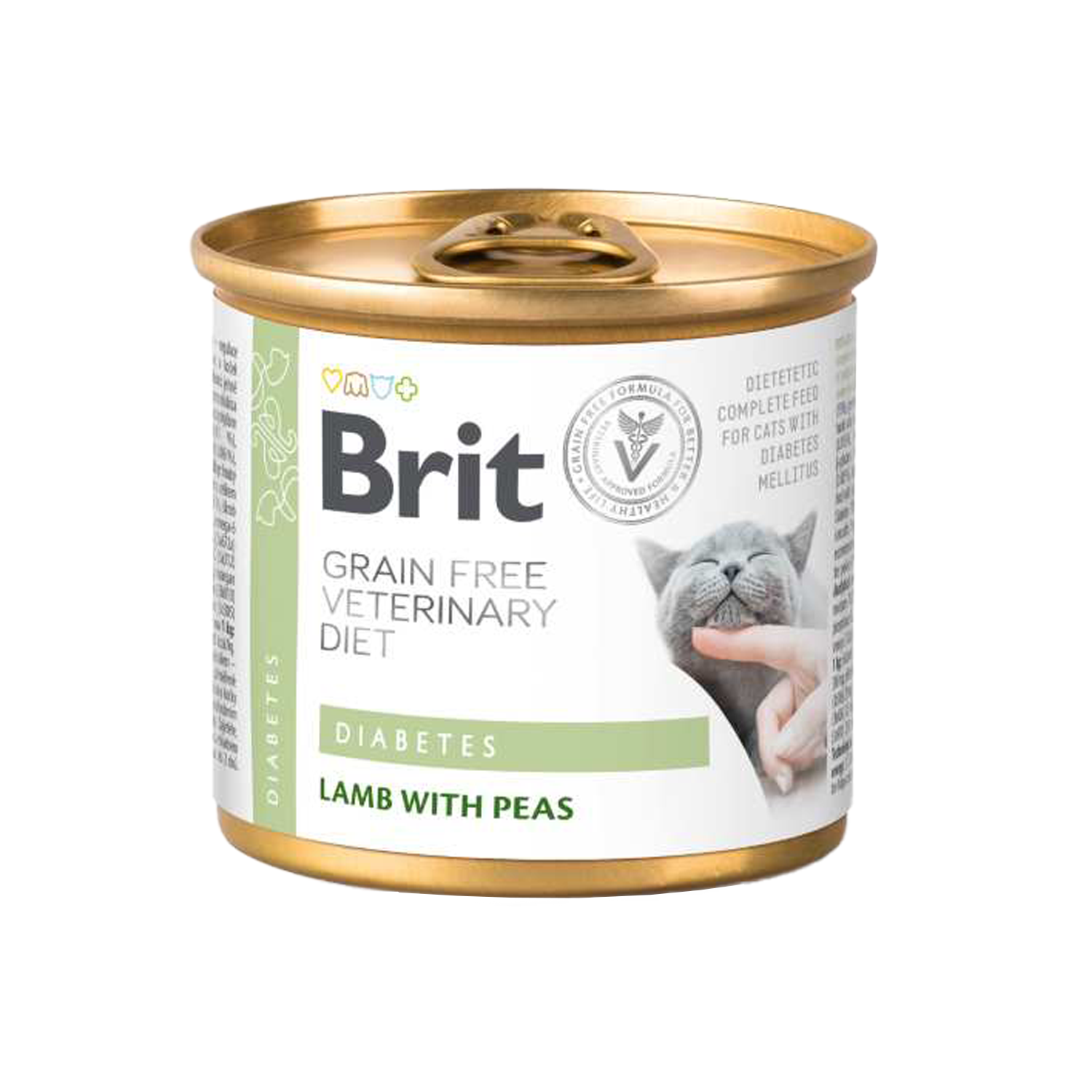 Brit Veterinary Diet Cat - Kornfri - Diabetes - Dåse - 6 x 200 g