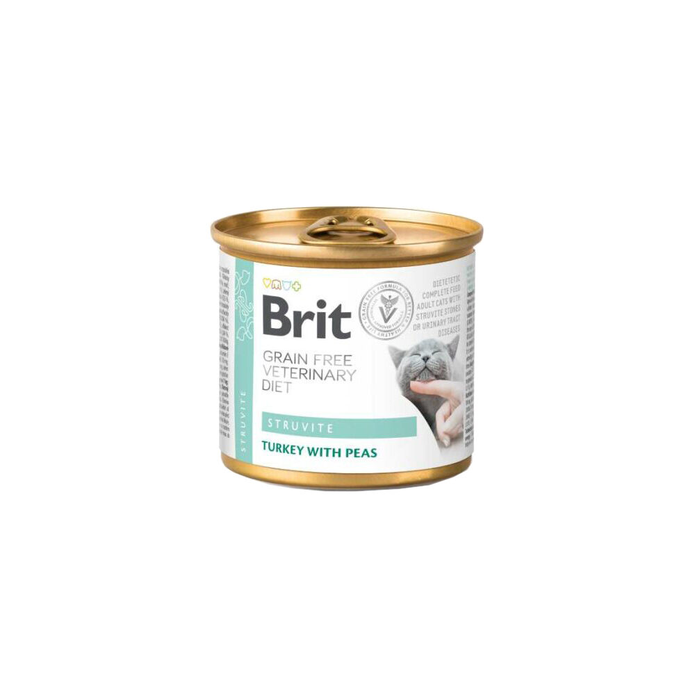 Brit Veterinary Diet Cat - Grain free - Struvite - Blik - 6 x 200 g