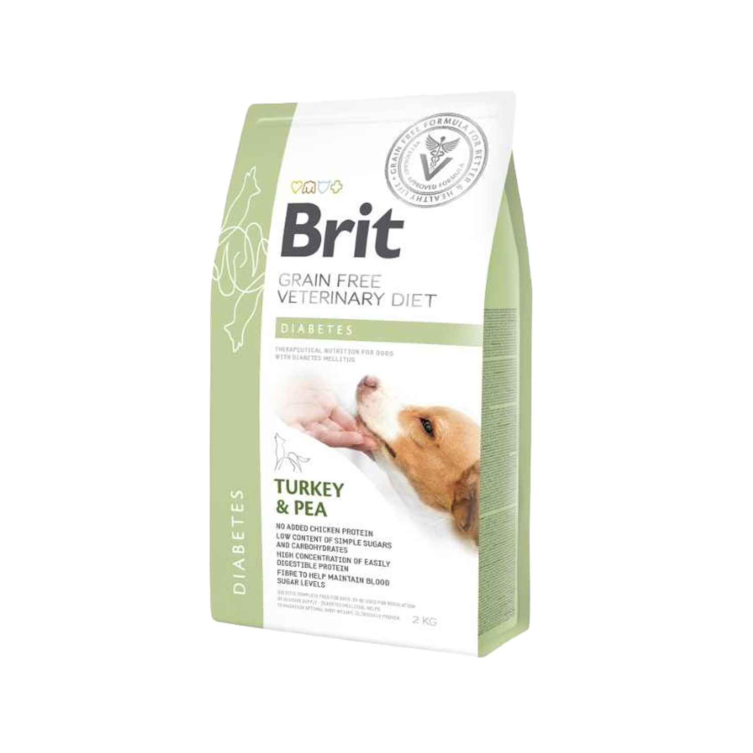 Brit Veterinary Diet Hund - Getreidefrei - Diabetes - 2 Kg