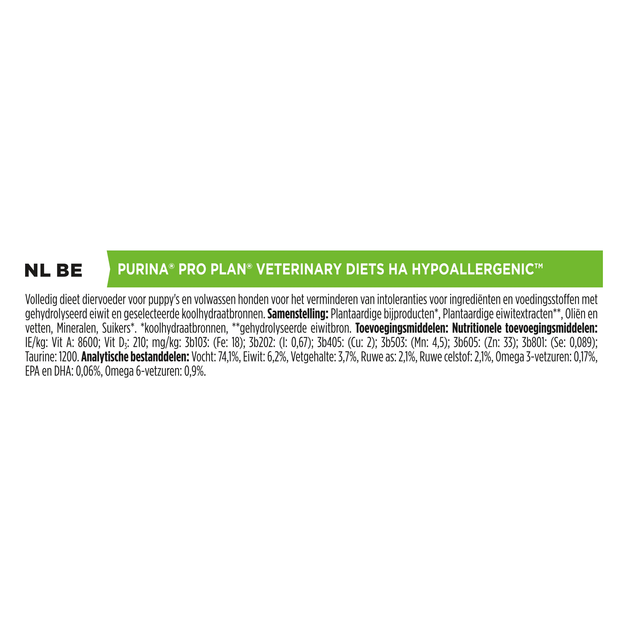 Purina Pro Plan Veterinary Diets HA Hypoallergeen - Hond - Blik - 12 x 400 g