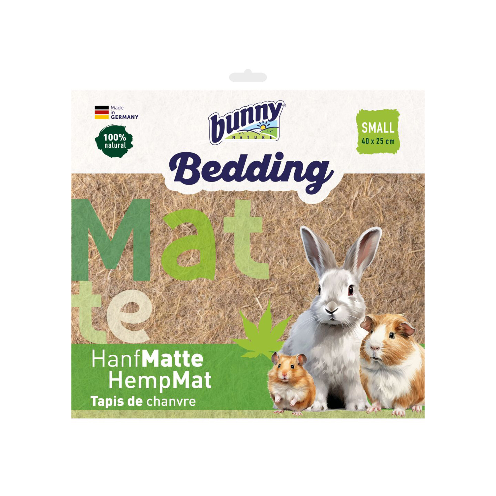 Bunny Nature Hanfmatte -  S - 40 x 25 cm