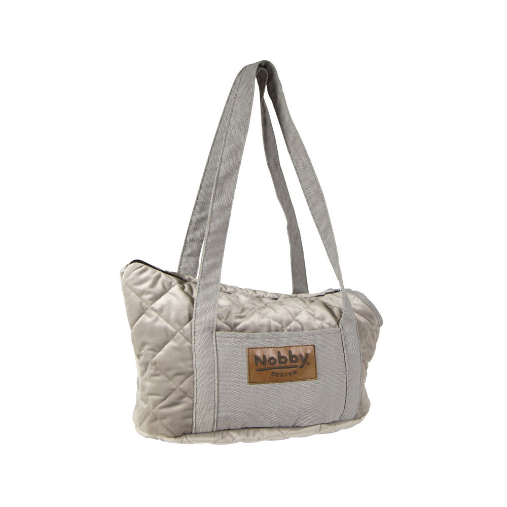Nobby Design Dog Bag Velours - Light Grey - 37 x 23 x 24 cm
