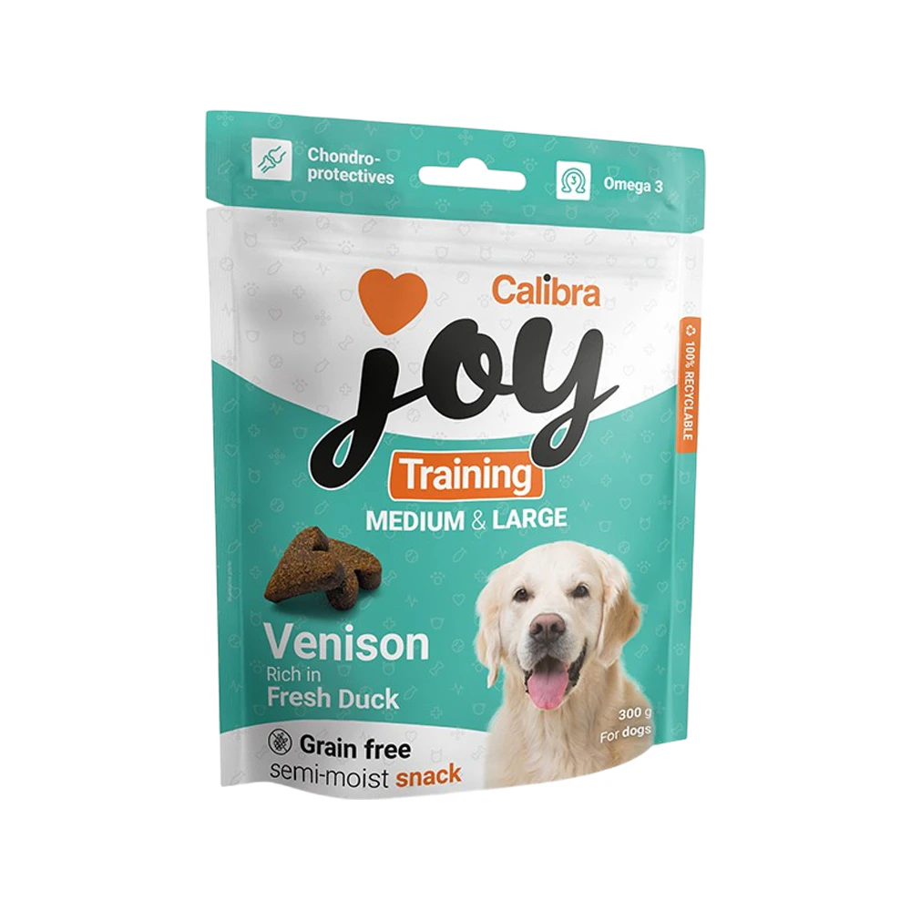 Calibra Joy Dog Training Snacks Medium & Large Breed - Venison & Duck - 3 x 300 g