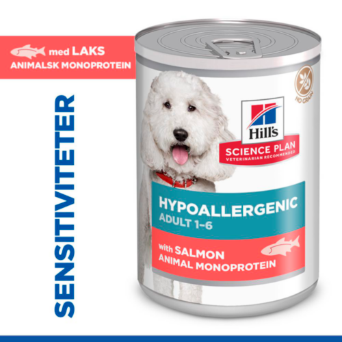 Hill's Science Plan Hypoallergenic Adult Hundefoder Laks – Dåse