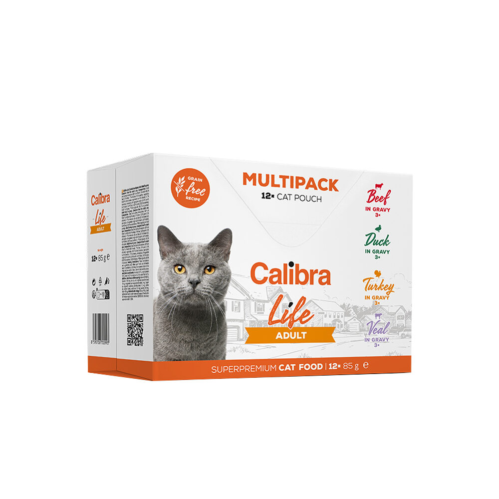 Calibra Cat Life Adult Natvoer - Multipack - 12 x 85 g