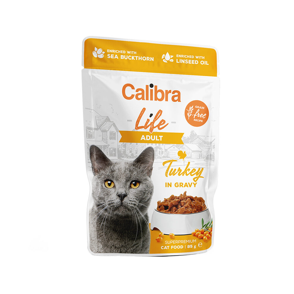 Calibra Cat Life Adult Natvoer - Kalkoen - 28 x 85 g