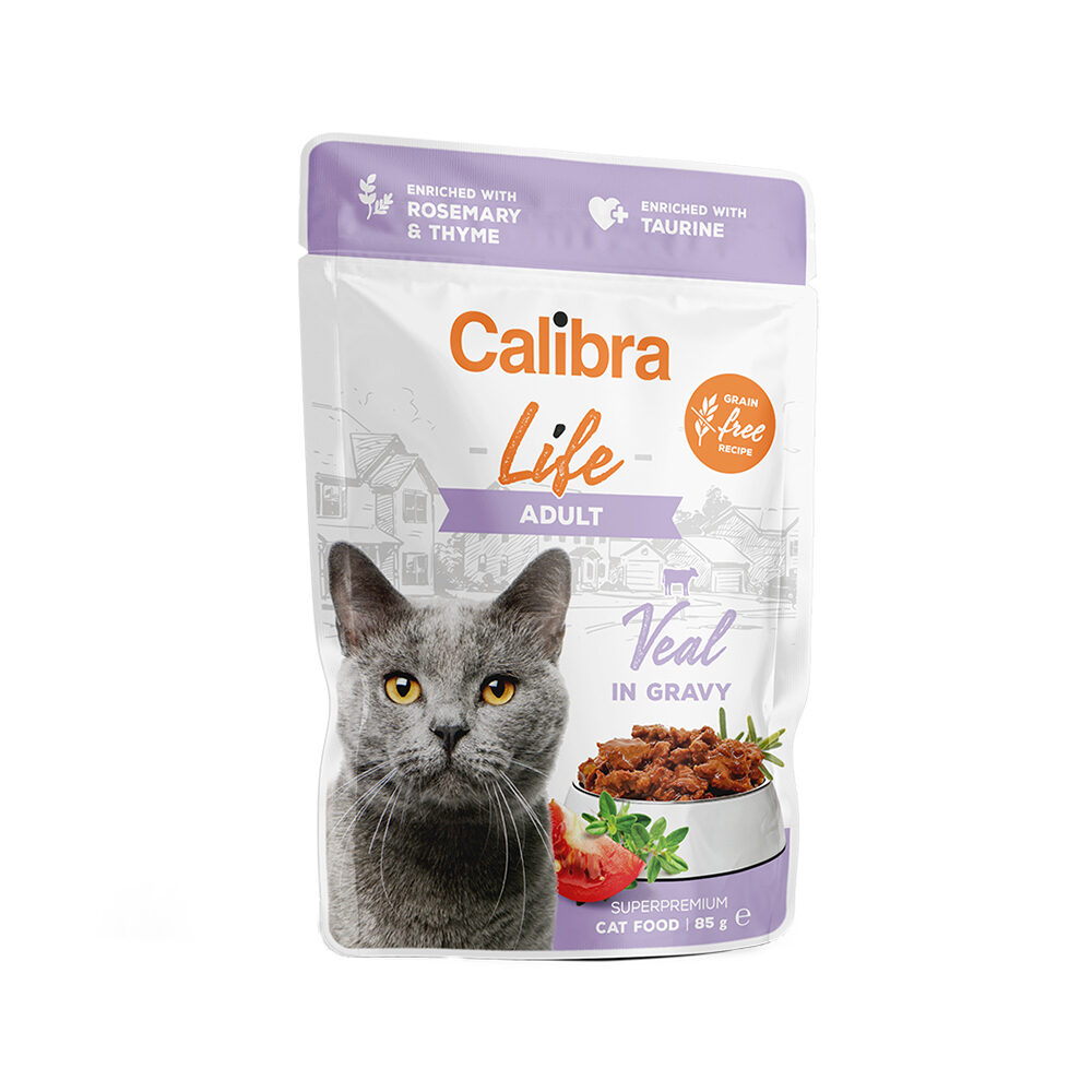 Calibra Cat Life Adult Natvoer - Kalf - 28 x 85 g