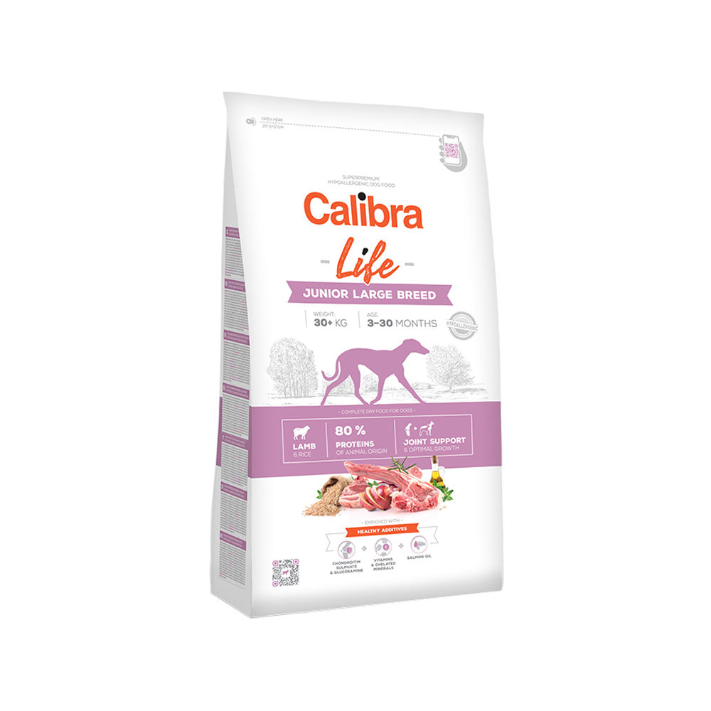 Calibra Dog Life Junior Large Breed - Lamm - 2, 5 Kg