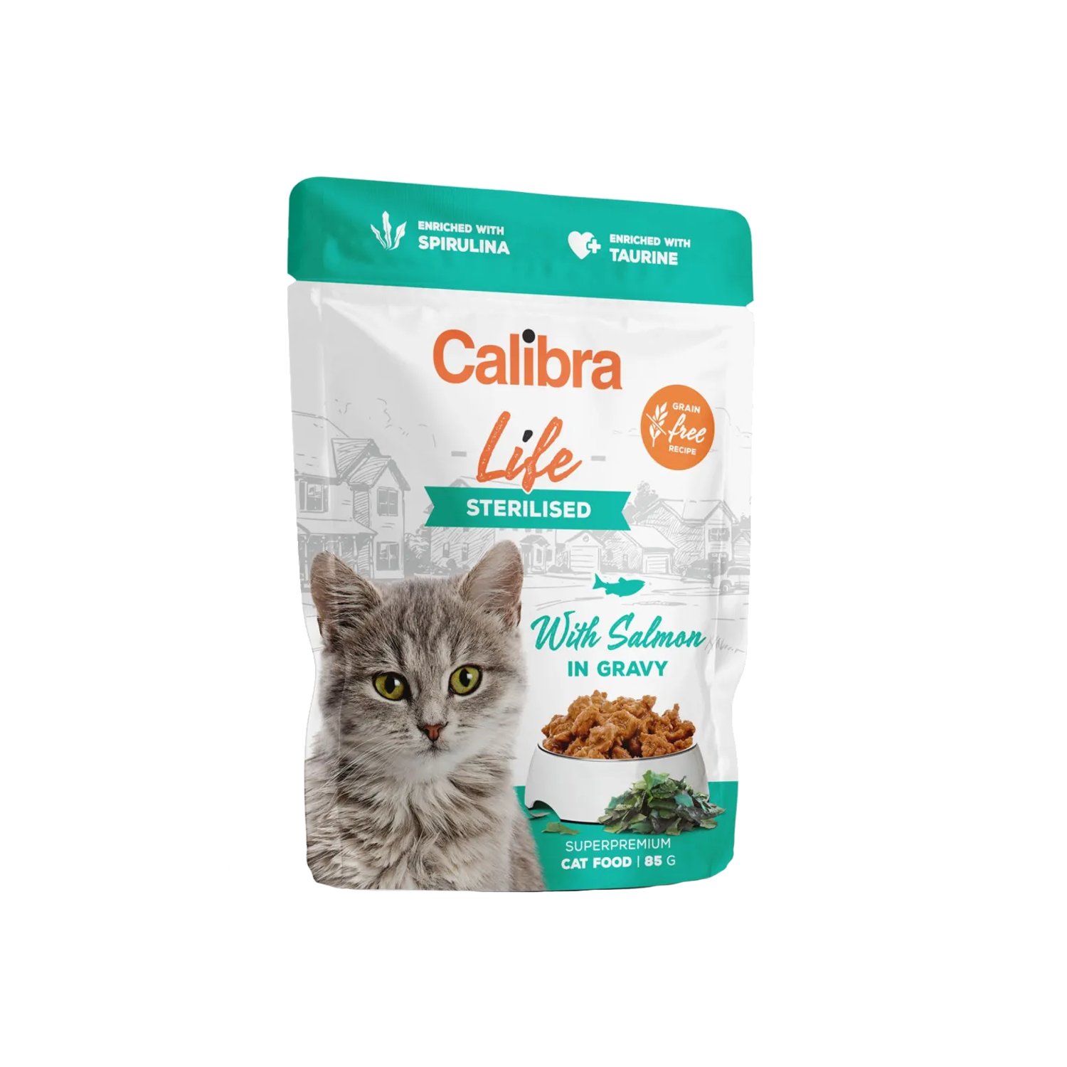 Calibra Cat Life Sterilised Natvoer - Zalm - 28 x 85 gram