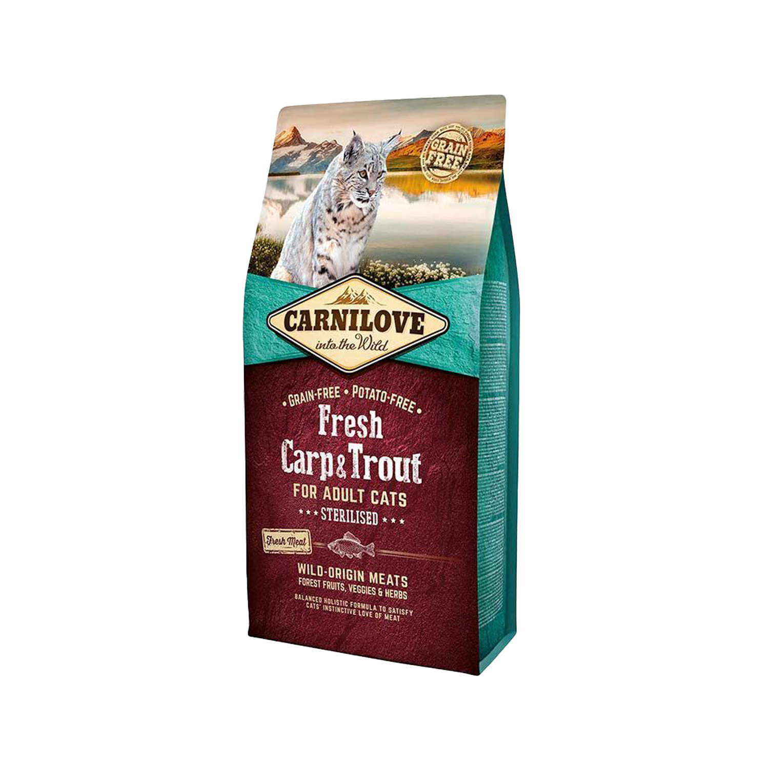 Carnilove Sterilised Kattenvoer - Karper & Forel - 6 kg