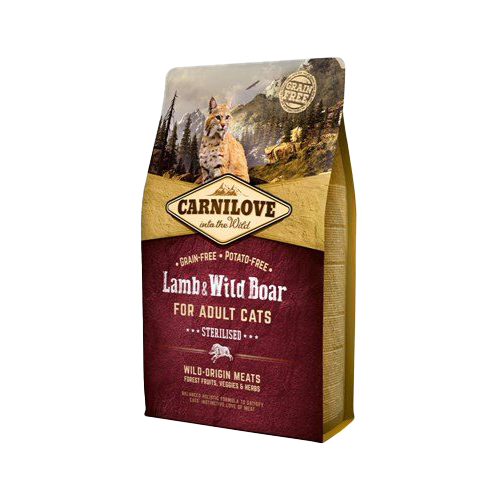 Carnilove Sterilised Kattenvoer - Lam & Wild Zwijn - 2 kg