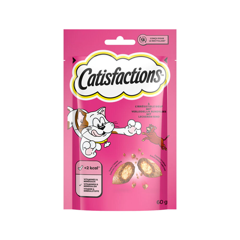 Catisfactions Snack per Gatti - Manzo - 60 g