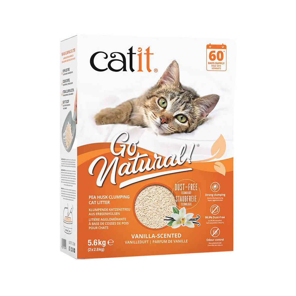 Catit Ærteskal Kattegrus - Vanilje - 5,6 kg