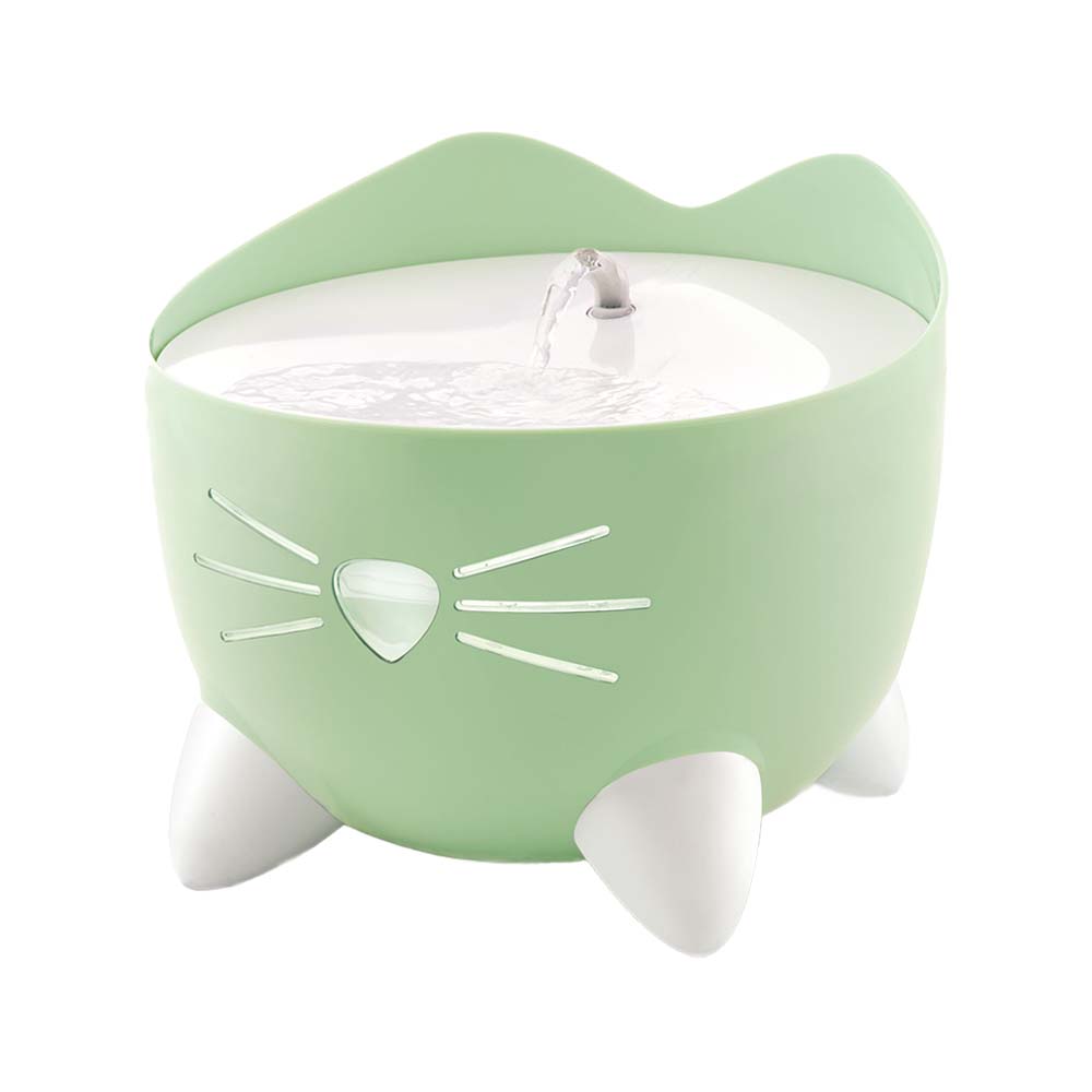 Catit PIXI Combo Kit - Whisker-Friendly Dish & 2.5L LED Water Fountain For Cats