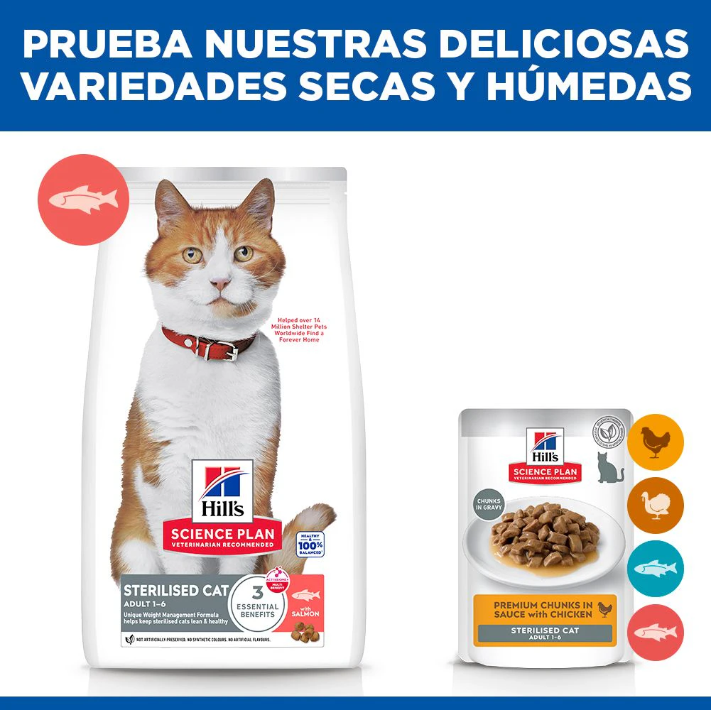 Hill's Science Plan Sterilised Cat - Adult - Salmón