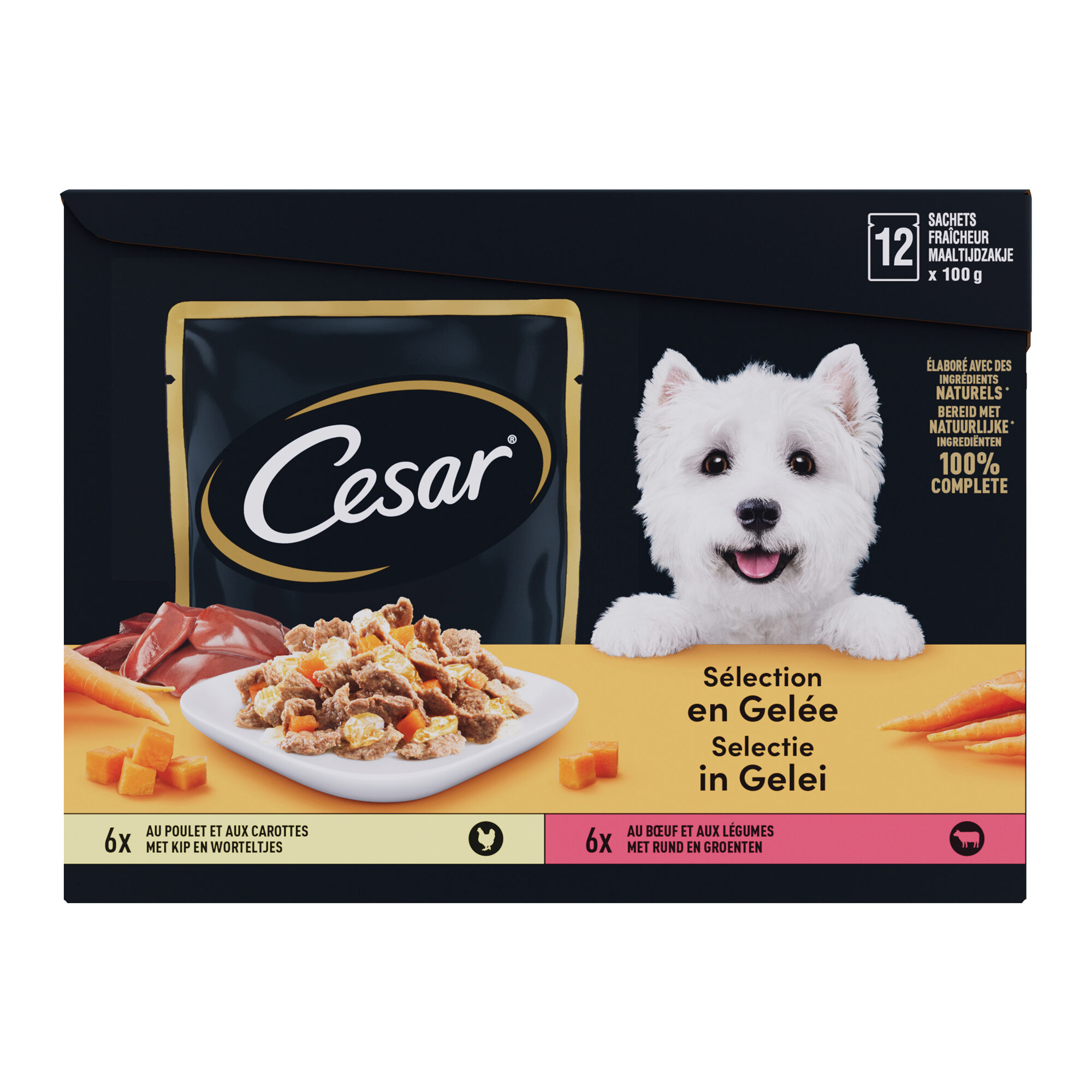 Cesar Sélection en Gelée Sachet Chien Commande Medpets.fr