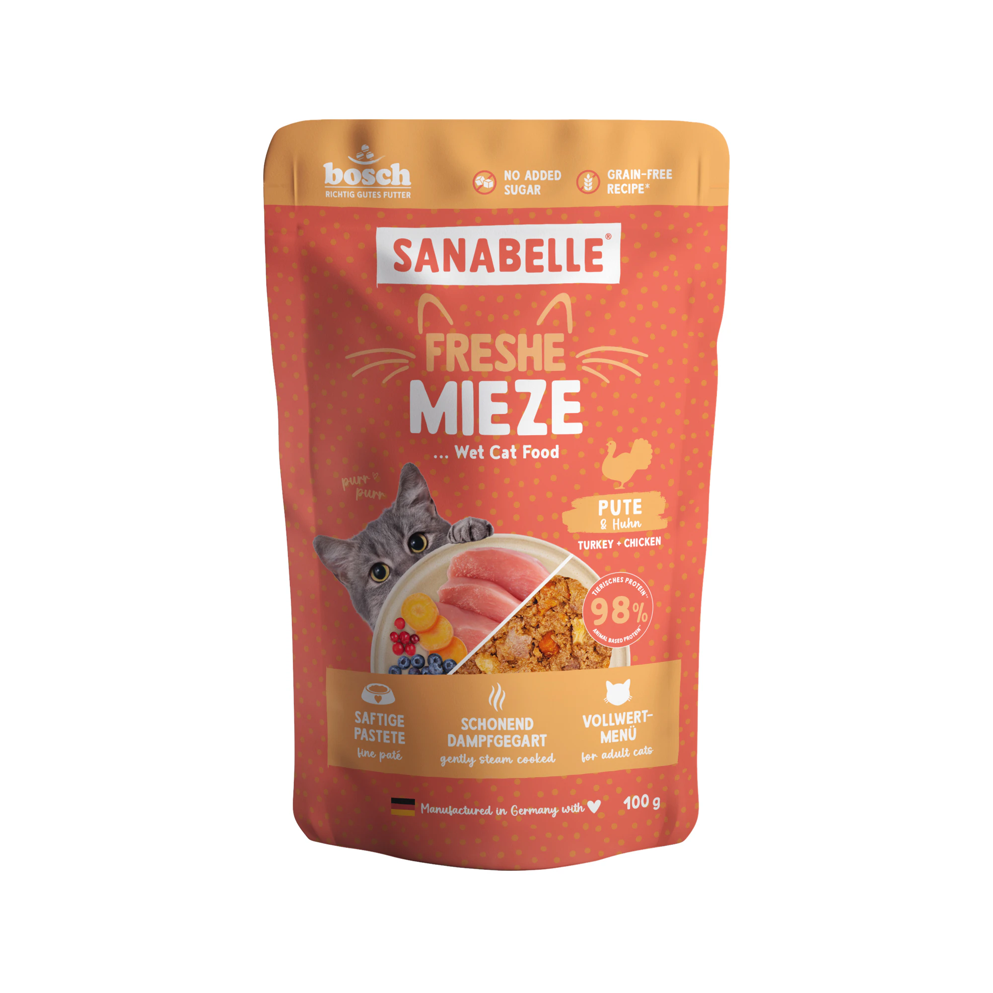 Sanabelle Freshe Mieze mokra karma - Indyk & Kurczak - 10 x 100 g