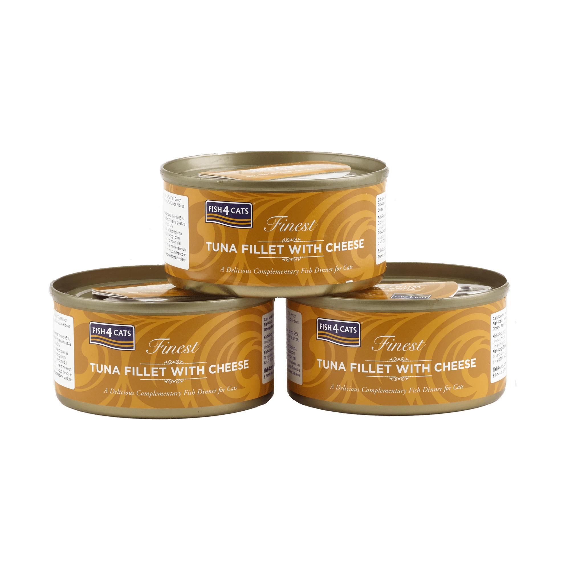 Fish4Cats Finest Adult Cat - Tun med Ost - 10 x 70 g