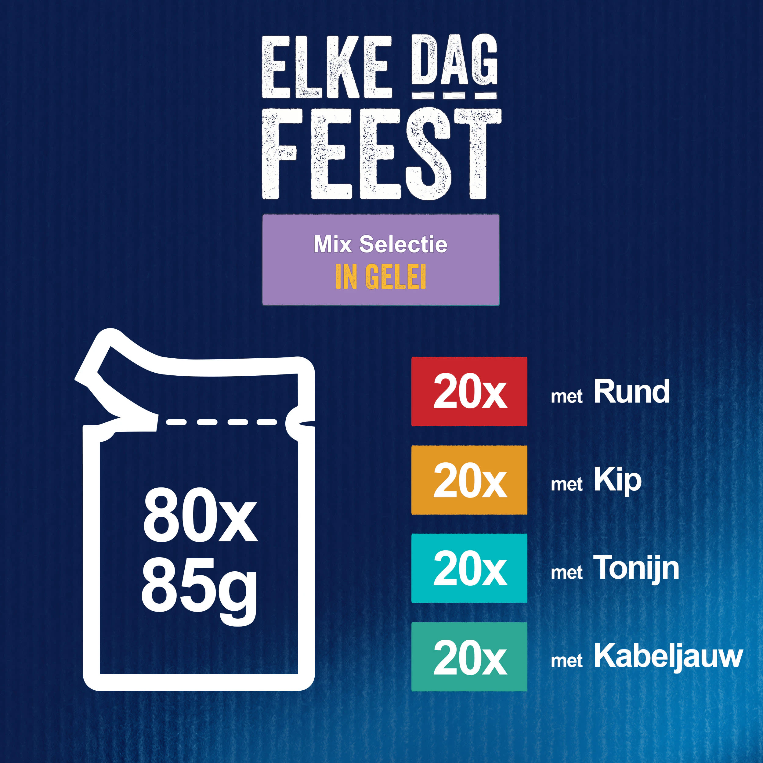 Felix Elke Dag Feest in Gelei - Mix Selectie - 80 x 85 g