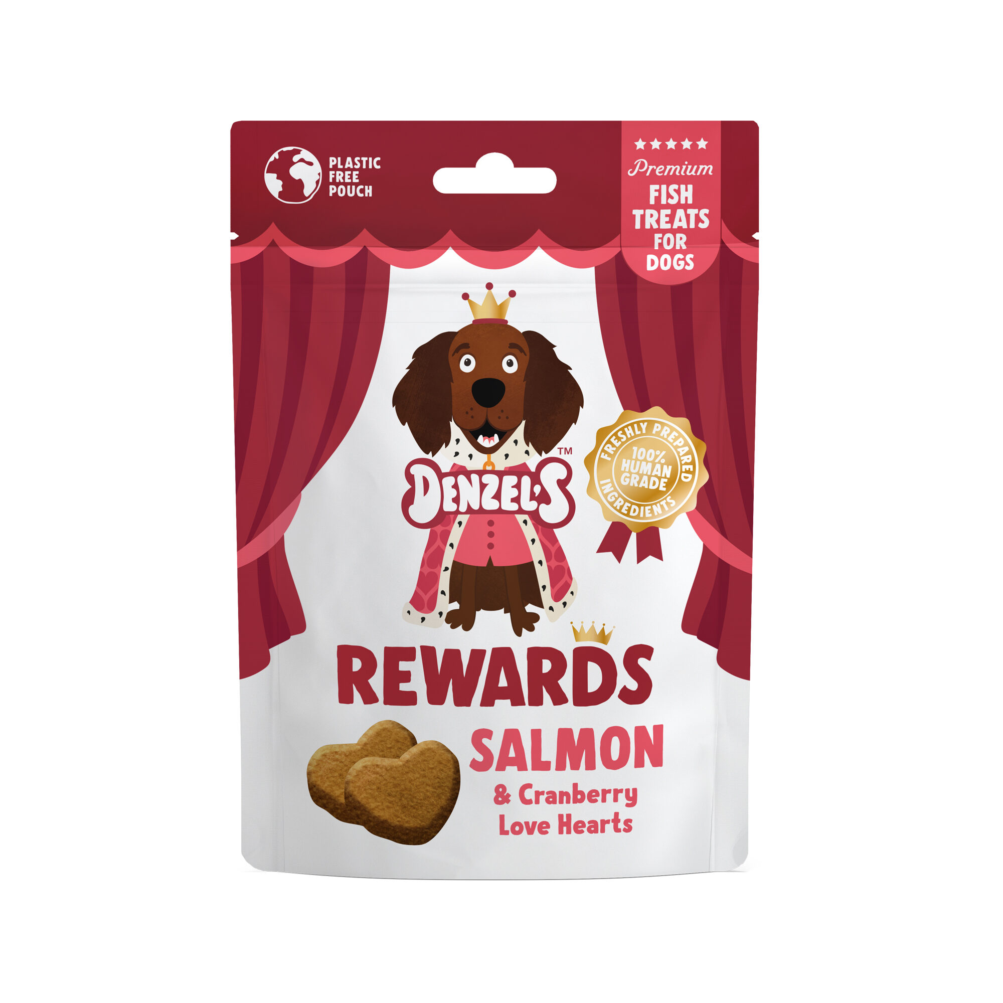 Denzel's Love hearts - Zalm & Cranberry - 70 gram